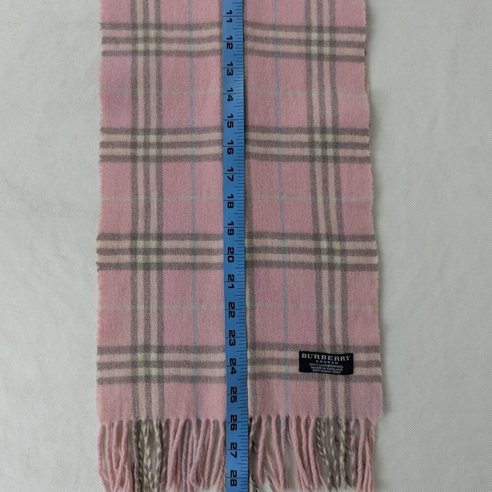 Burberry Lambswool Check Scarf Pink Unisex | Soft Luxury Wear | Quick Ship - Picture 6 of 6